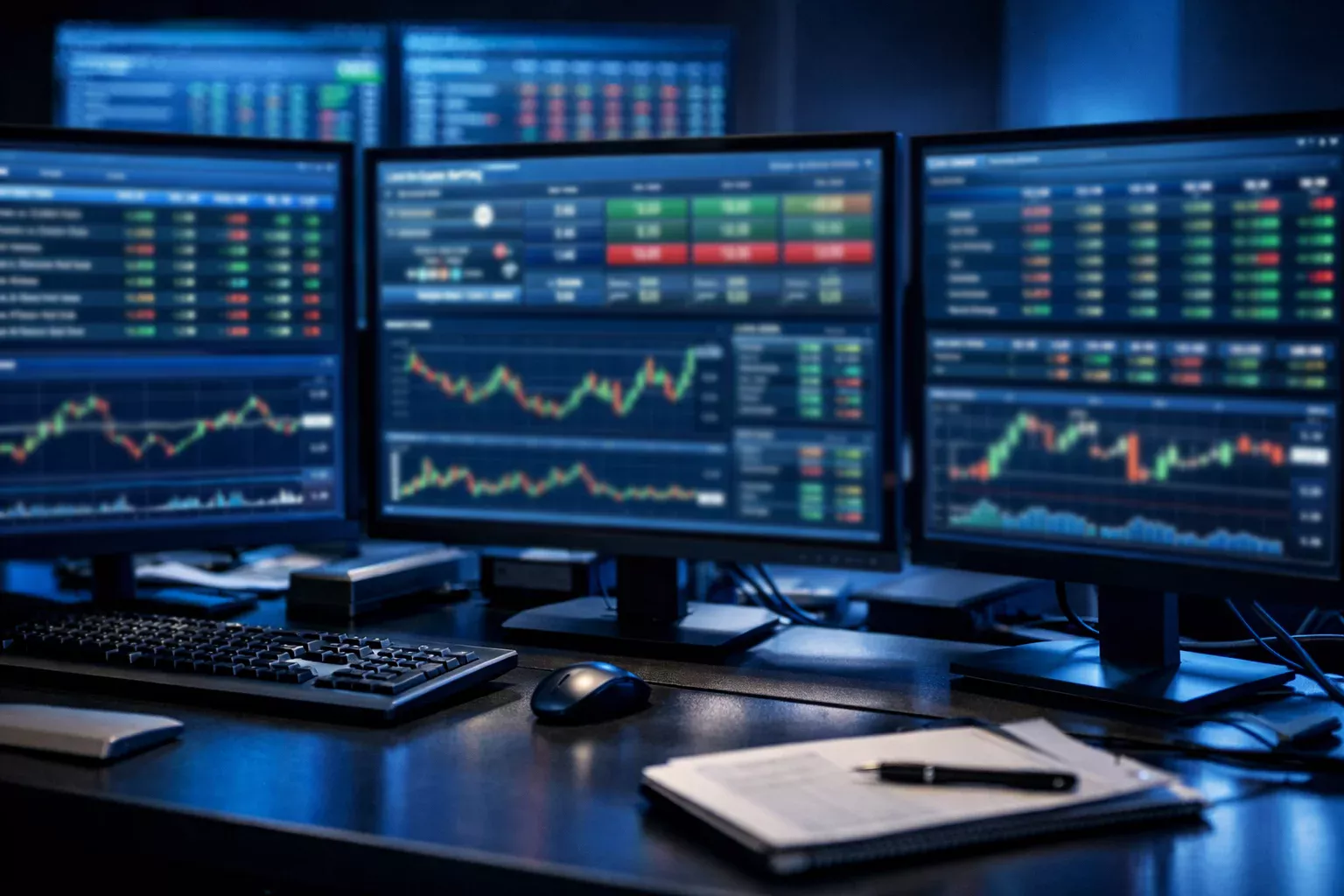Pantalla de trading de apuestas deportivas mostrando movimientos de líneas de béisbol