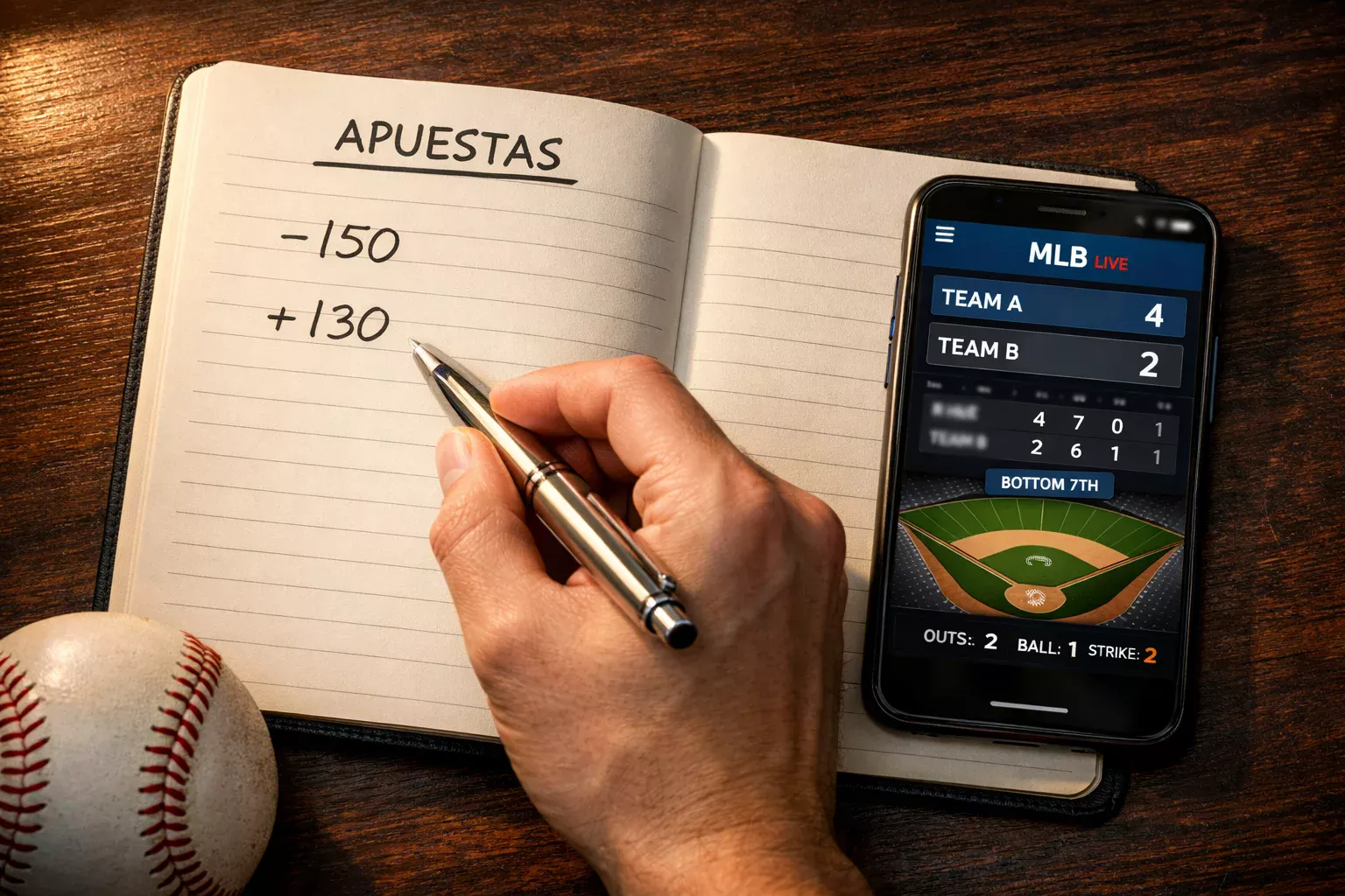 Guía de moneyline en apuestas MLB con cuotas americanas